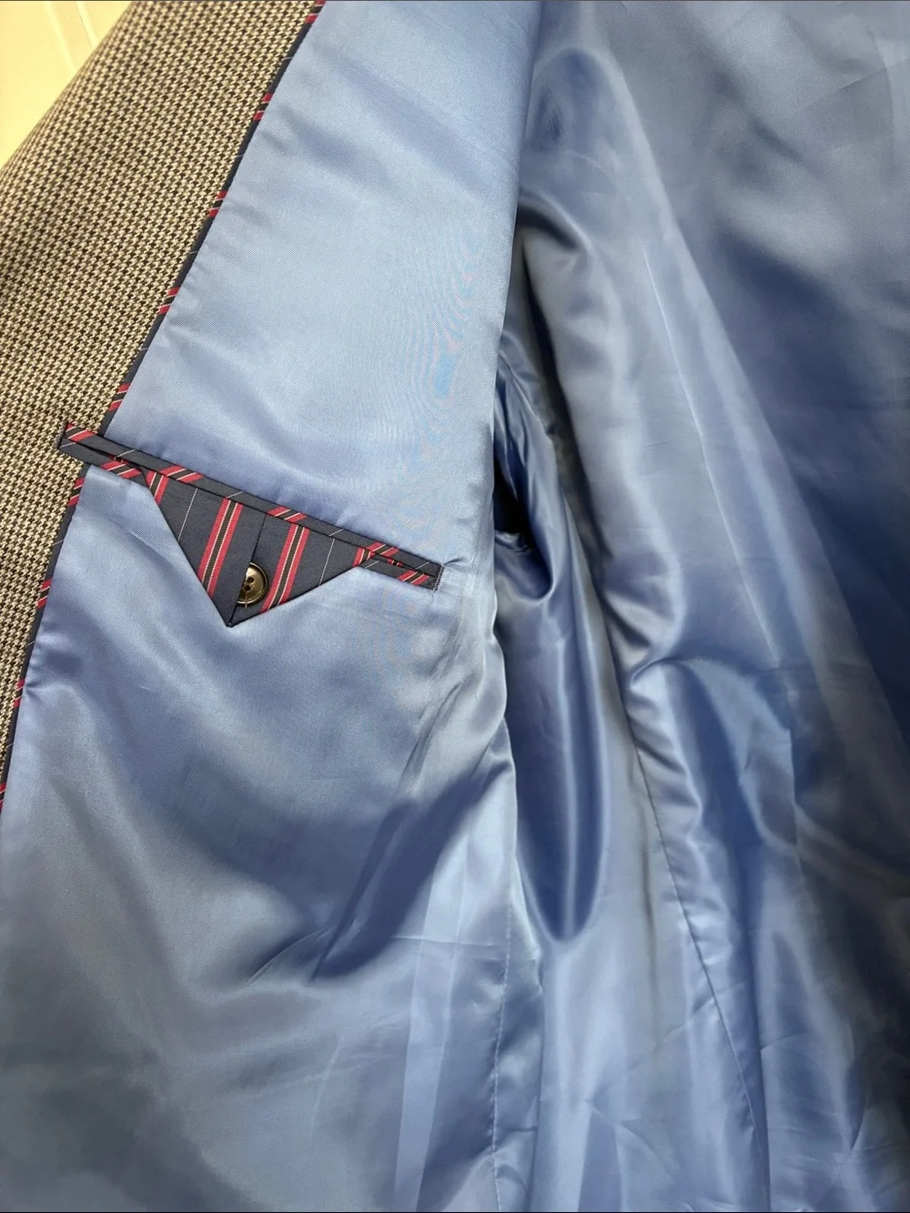 Chaps houndstooth Sport Coat with Blue Lining